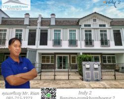 Indy 2 Bangna-Ramkhamhaeng 2 2-storey townhome for rent near Mega Bangna , Greatest location